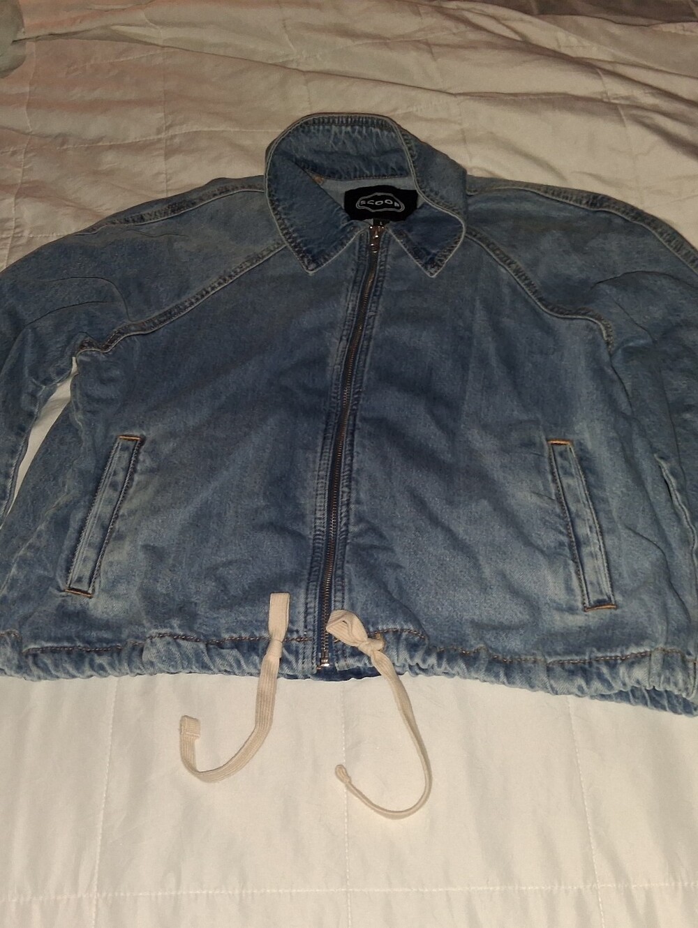 Scoop Women's Denim Bomber Jacket - Medium Wash - Large (12-14)